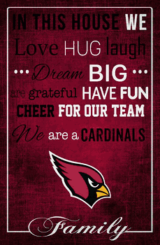 Arizona Cardinals In This House 17x26