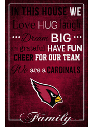 Arizona Cardinals In This House 17x26