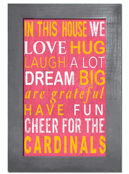 Arizona Cardinals In This House Sign
