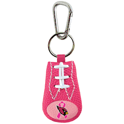 Arizona Cardinals Keychain Pink Football Breast Cancer Awareness Ribbon