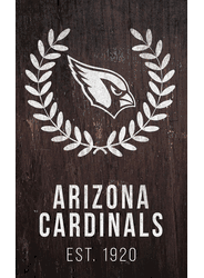 Arizona Cardinals Laurel Wreath 11x19 Sign