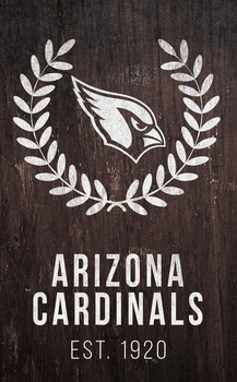 Arizona Cardinals Laurel Wreath 11x19 Sign