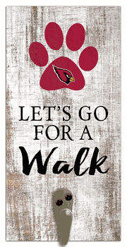 Arizona Cardinals Leash Holder 6x12 Sign