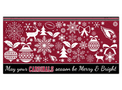 Arizona Cardinals Merry and Bright 6x12 Sign