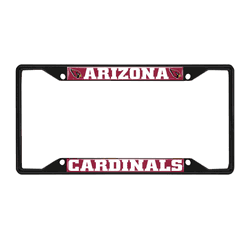Arizona Cardinals Metal License Plate Frame Black Finish