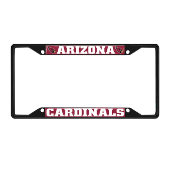 Arizona Cardinals Metal License Plate Frame Black Finish