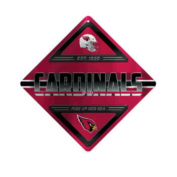Arizona Cardinals  Metal Sign 16.5