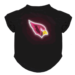 Arizona Cardinals Neon Pet T-Shirt, Large