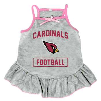 Arizona Cardinals Pet Dress Grey Type Large
