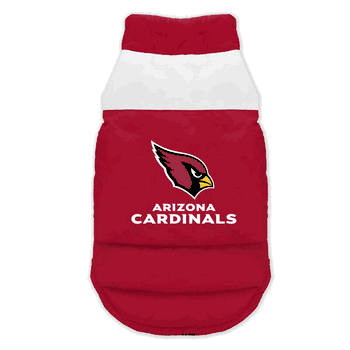 Arizona Cardinals Pet Parka Puff Vest Large