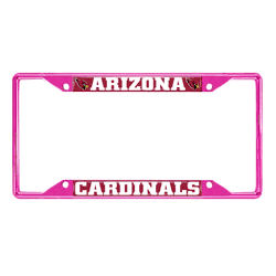 Arizona Cardinals Pink Metal License Plate Frame - 6.25"x12.25"