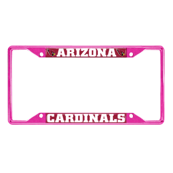 Arizona Cardinals Pink Metal License Plate Frame - 6.25