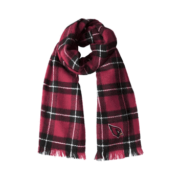 Arizona Cardinals Plaid Blanket Scarf MN-BLK