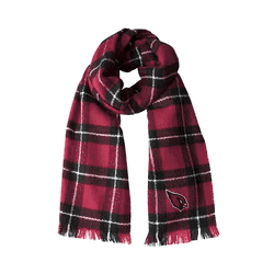 Arizona Cardinals Plaid Blanket Scarf MN-BLK