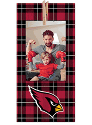 Arizona Cardinals Plaid Clothespin 6x12 Sign