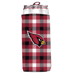 Arizona Cardinals Plaid Insulated Slim Can Sleeve