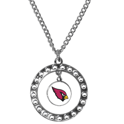 Arizona Cardinals Rhinestone Hoop Necklace