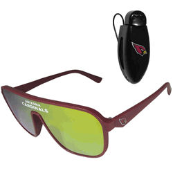 Arizona Cardinals Shield Sunglasses with Visor Clip
