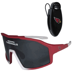 Arizona Cardinals Shield Sunglasses with Visor Clip