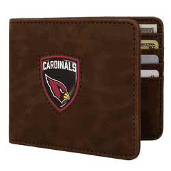Arizona Cardinals Shield Wallet - Brown