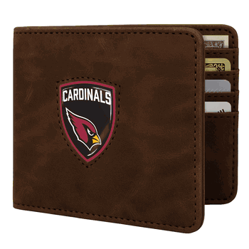 Arizona Cardinals Shield Wallet - Brown