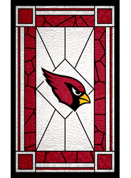 Arizona Cardinals Stained Glass 11x19 Wood Sign