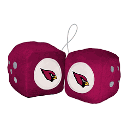 Arizona Cardinals Team Color Fuzzy Dice Dcor 3" Set