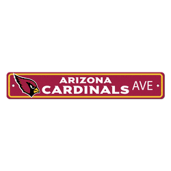 Arizona Cardinals Team Color Street Sign Dcor 4in. X 24in. Lightweight
