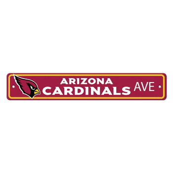 Arizona Cardinals Team Color Street Sign Décor 4in. X 24in. Lightweight