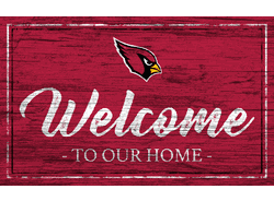 Arizona Cardinals Team Color Welcome 11x19 Sign
