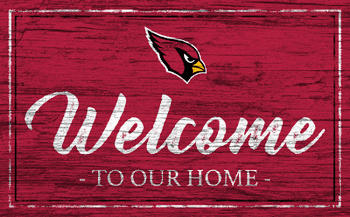 Arizona Cardinals Team Color Welcome 11x19 Sign