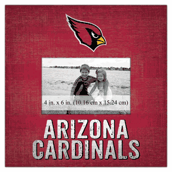 Arizona Cardinals Team Name 10"x10" Picture Frame Sign