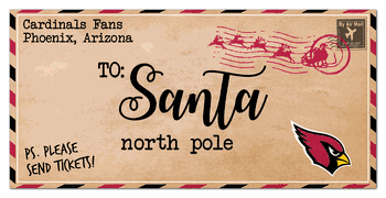 Arizona Cardinals To Santa 6x12 Sign