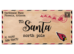 Arizona Cardinals To Santa 6x12 Sign