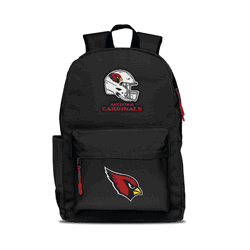 Arizona Cardinals Two-Logo Campus Backpack, Black, with Red Zipper
