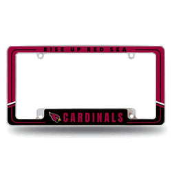 Arizona Cardinals Two-Tone 12" x 6" Chrome All Over Automotive License Plate Frame