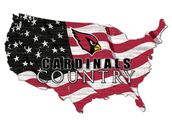 Arizona Cardinals USA Shape Flag Cutout