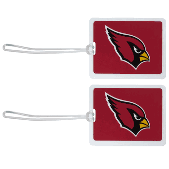 Arizona Cardinals Vinyl Luggage Tag, 2pk