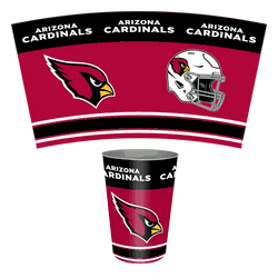 Arizona Cardinals Wastebasket 3.3 Gallon Tin