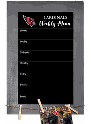 Arizona Cardinals Weekly Chalkboard with frame & clothespins 11x19 Sign