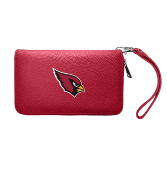 Arizona Cardinals Zip Organizer Wallet Pebble Dark Red