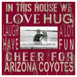 Arizona Coyotes 10x10 In This House Frame Sign