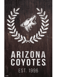 Arizona Coyotes 11x19 Laurel Wreath Sign