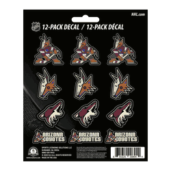 Arizona Coyotes 12 Count Mini Decal Sticker Pack