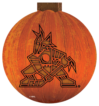 Arizona Coyotes 12 in. Halloween Pumpkin Sign