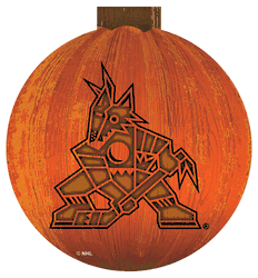 Arizona Coyotes 12 in. Halloween Pumpkin Sign