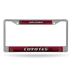 Arizona Coyotes  12" x 6" Chrome Frame With Decal Inserts
