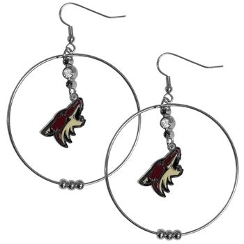 Arizona Coyotes 2 Inch Hoop Earrings
