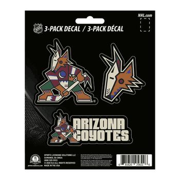 Arizona Coyotes 3 Piece Decal Sticker Set
