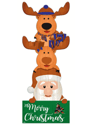 Arizona Coyotes 31" Santa Stack Leaner